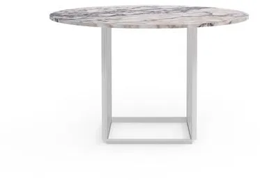 New Works Florence Spisebord Ø120 White Viola Marmor m. Hvid Stel